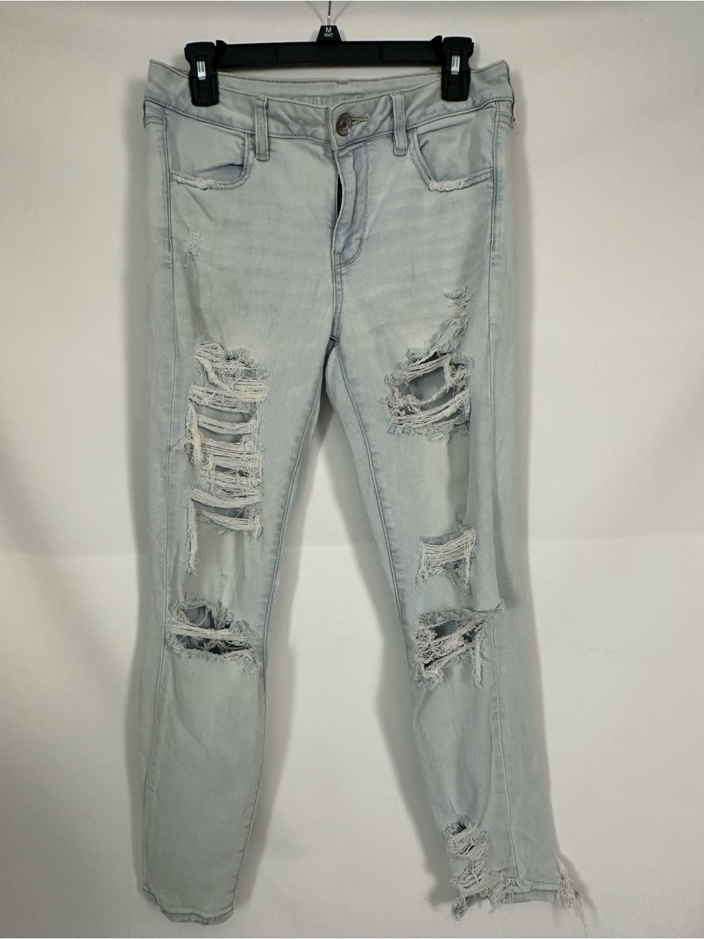 American Eagle Outfitters Light Blue Ripped Skinny Jeans
